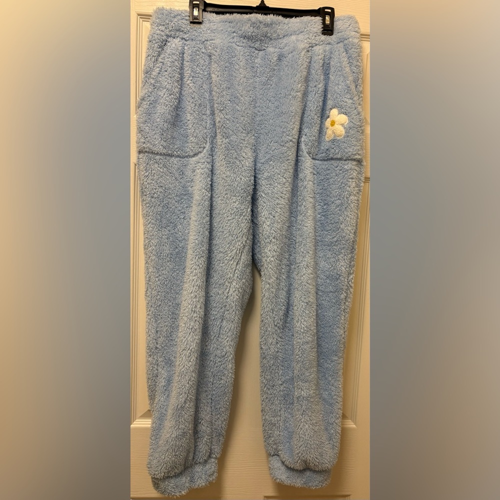 No Boundaries XL (15/17) Light Blue Plushy Pajama Pants